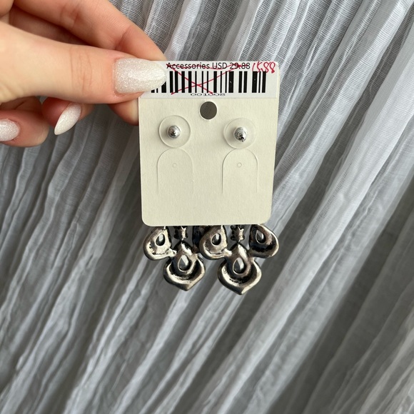 Blue Rhinstone Earrings - Picture 3 of 3